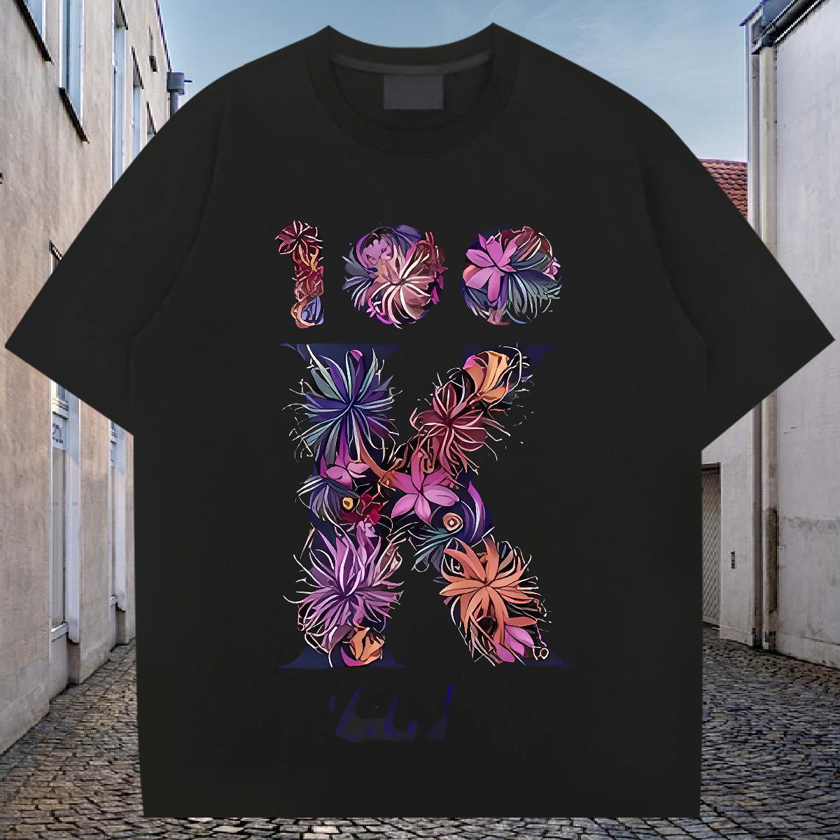 New Arrival T shirt letter Tshirts 230g Cotton Casual Beach Cool Oversized 4XL Breathable Crew Neck Mens Tshirts
