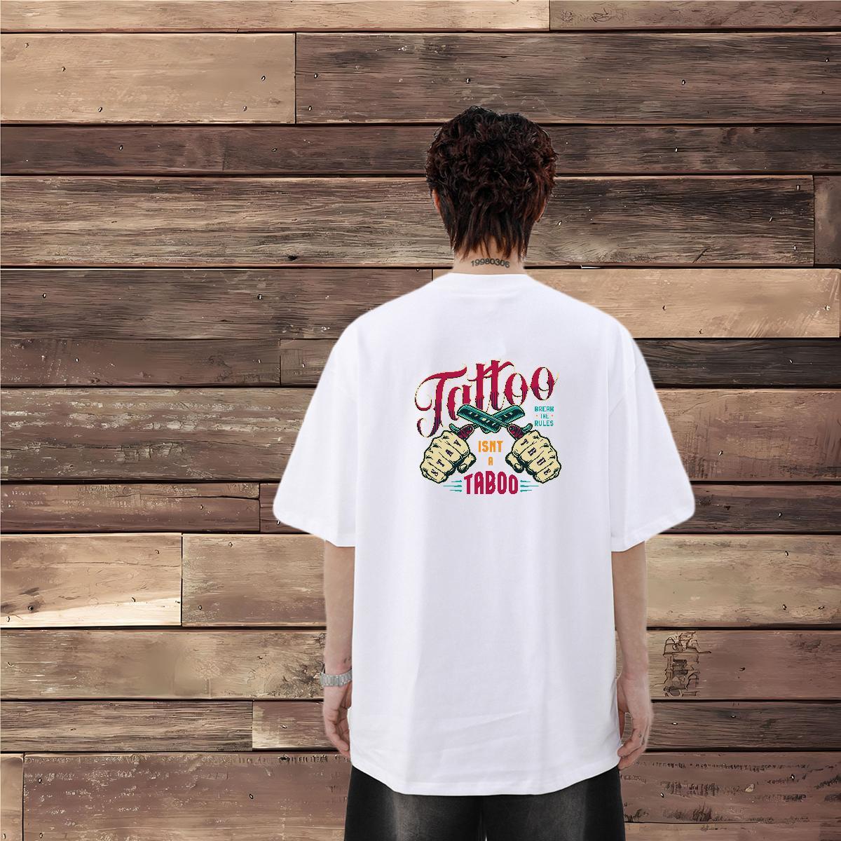 Brand T shirt tool Tee Shirt 230g Pure Cotton Sports Casual Loose Fit DIY Logo Oversized Breathable Short Sleeve Men Tshirts