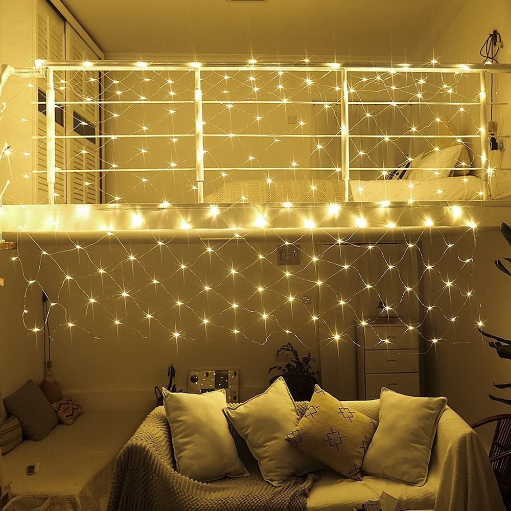 LED mesh lights, outdoor waterproof fishing net lights, low-voltage mesh flashing starry sky LED light string, Christmas tree decorative lights