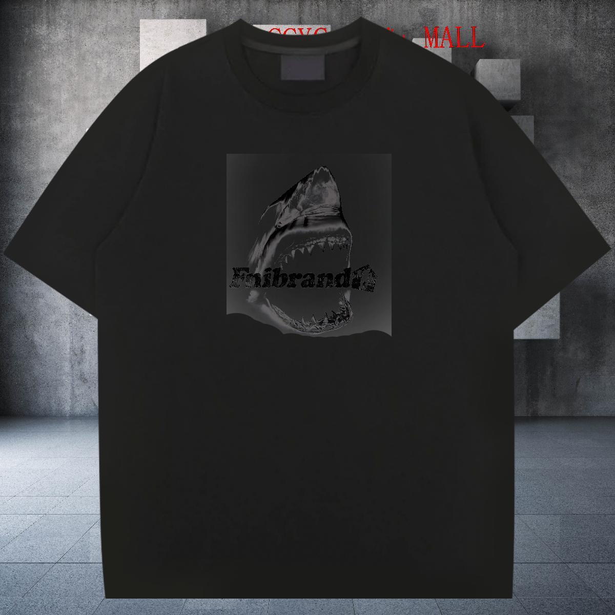 2024 Summer Men T Shirts letter Tees Shirts 230g 100% Cotton Daily Wear TOP Quality Skull O-Neck Short Sleeve Men Tops Tees