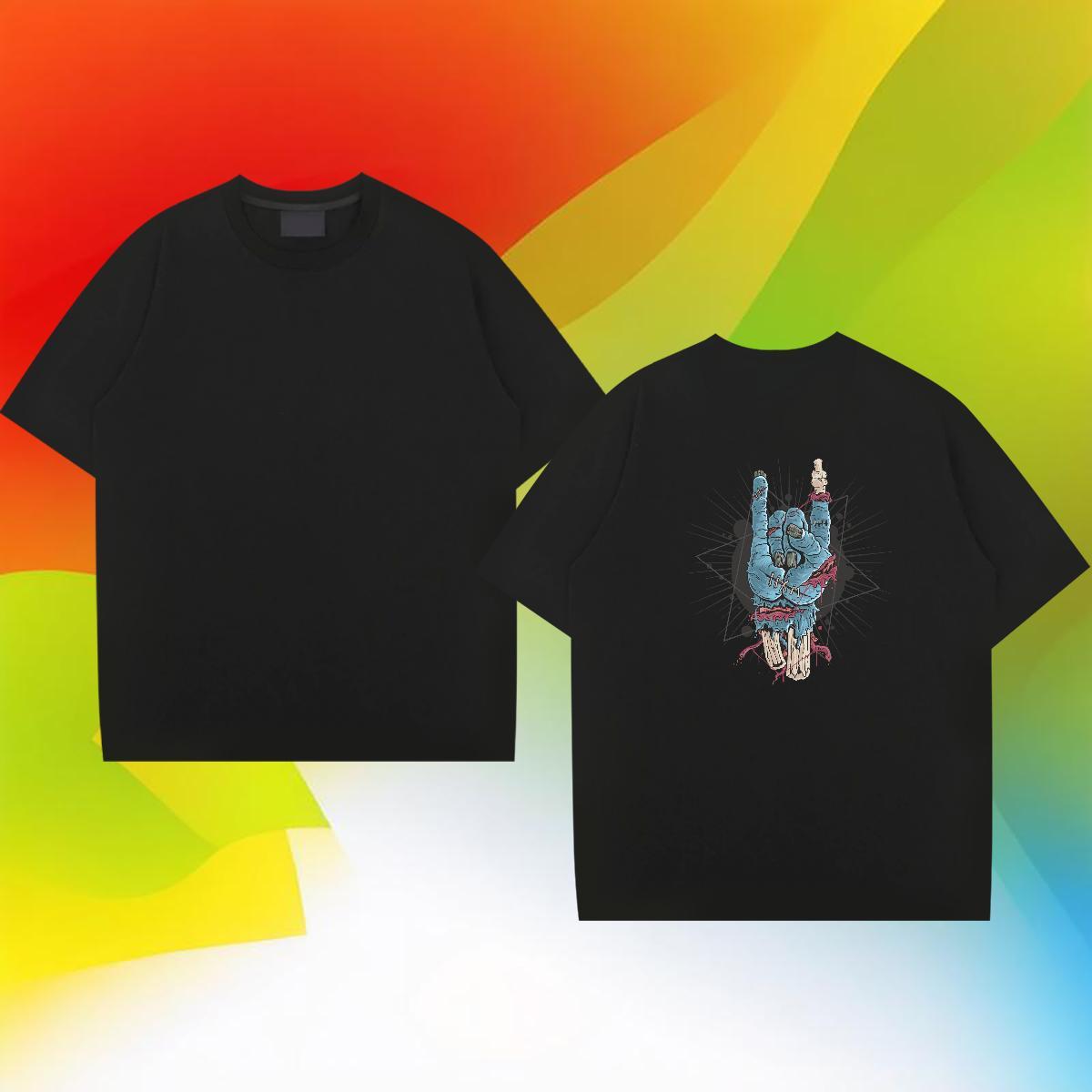 Fashion Design T-Shirts for Men skull Tops 230g Cotton Casual Beach Popular Custom Printing Breathable Short Sleeve Men Tshirts