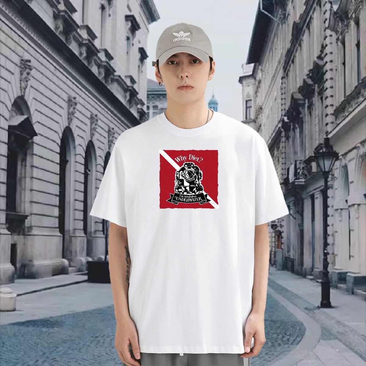 Wholesale T-Shirts for Men camera Tee Shirt 230g Pure Cotton Beach Unisex White Plus Size Breathable Short Sleeve Men Tshirts