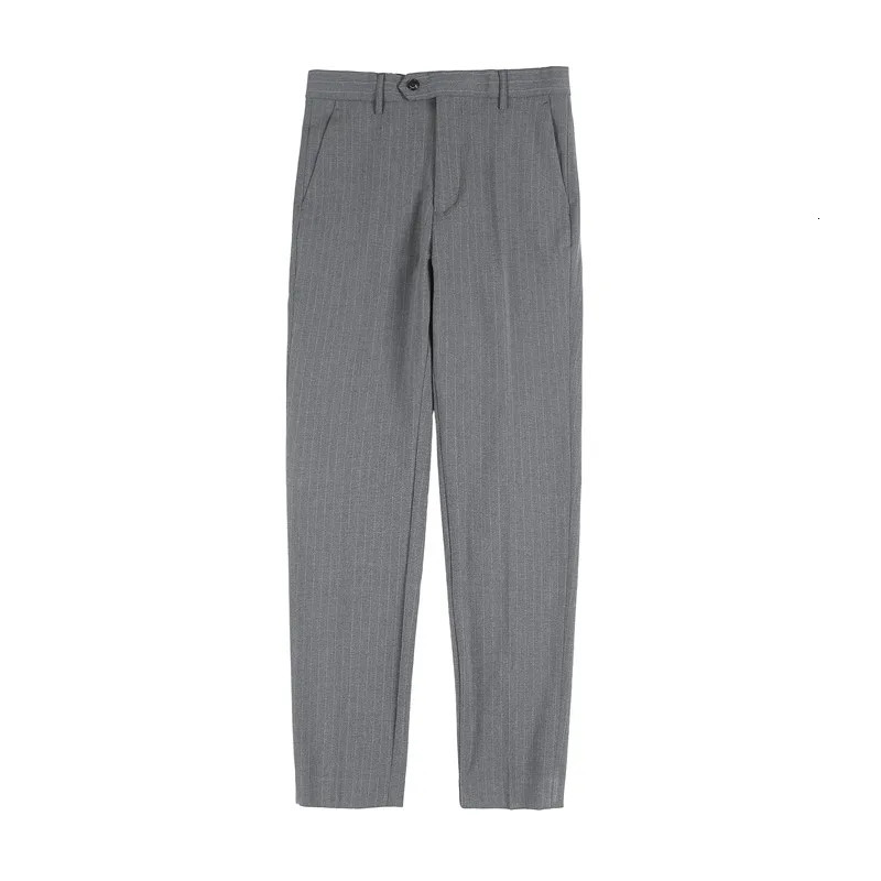 Business Formal Pants Men Spring Korean Style Slim Office Social Suit Trousers High Quality Casual Streetwear Straight 240806