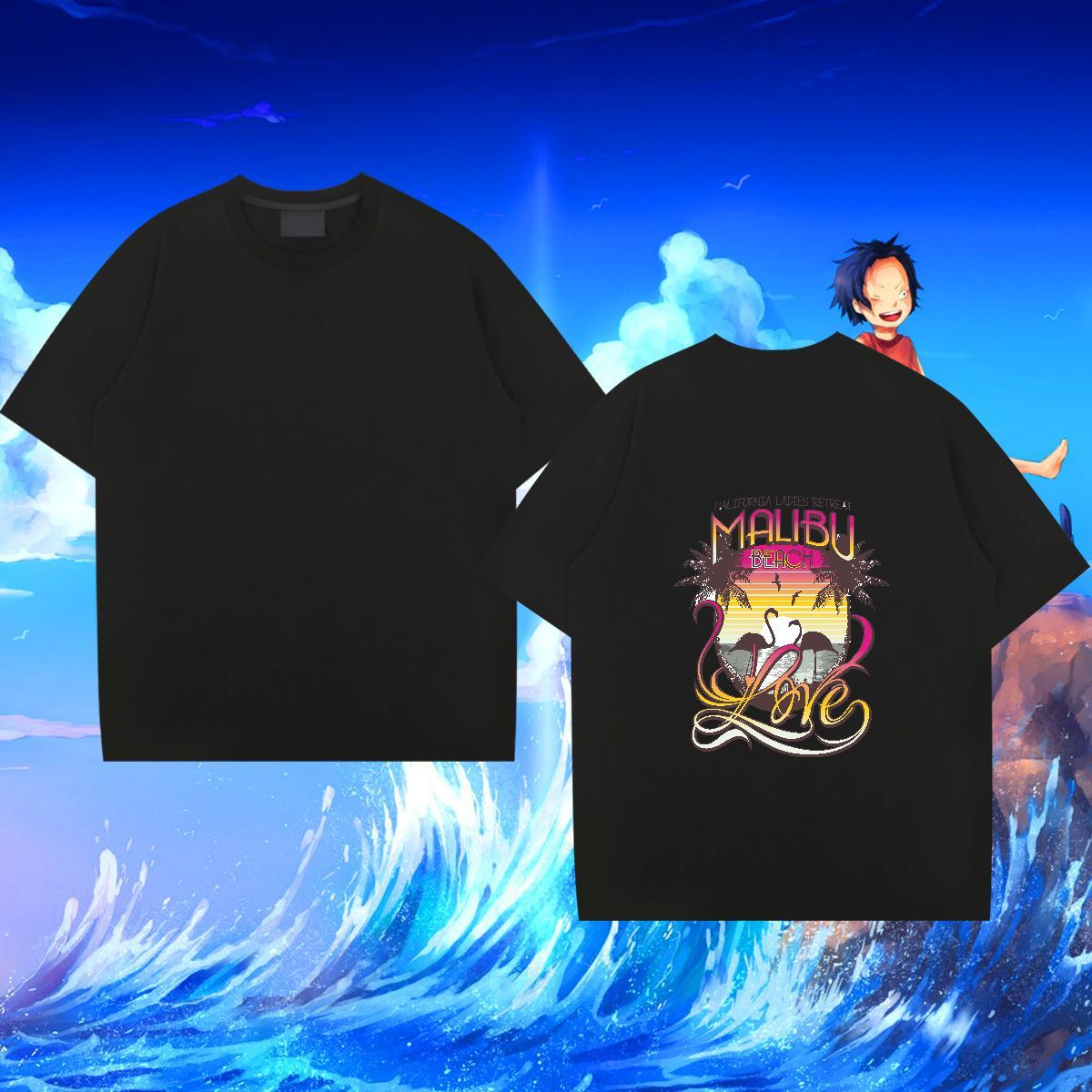 Fashion Man T Shirts beach Tops Tees 100% Cotton 230g Summer Casual Designer Plus Size Cartoon Crew Neck Tshirt for Man Woman