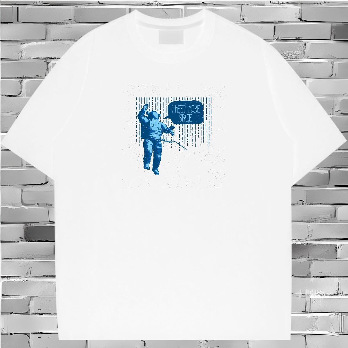 2024 Designer Men T Shirts spaceman Tee Shirt 230g 100% Cotton Anime Printing Street Comfortable Asian Size Breathable Short Sleeve Tshirt for Man Wom