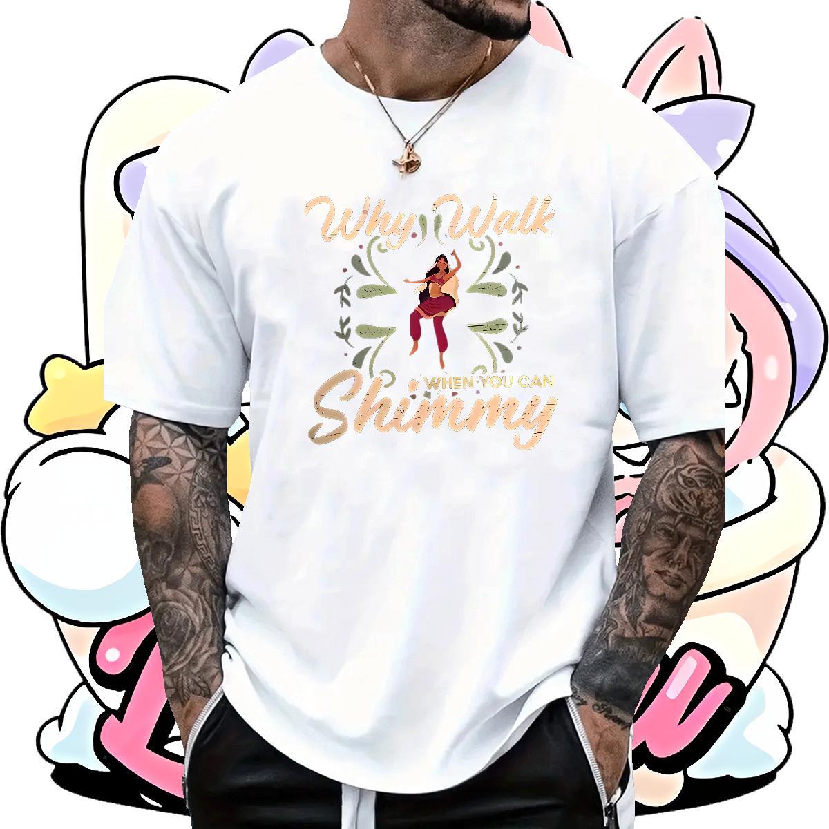 Custom T shirt dancing Clothings 230g Cotton Anime Printing Street Cool Design Cartoon Printing L-4XL Short Sleeve Soft Men Clothes T-Shirt