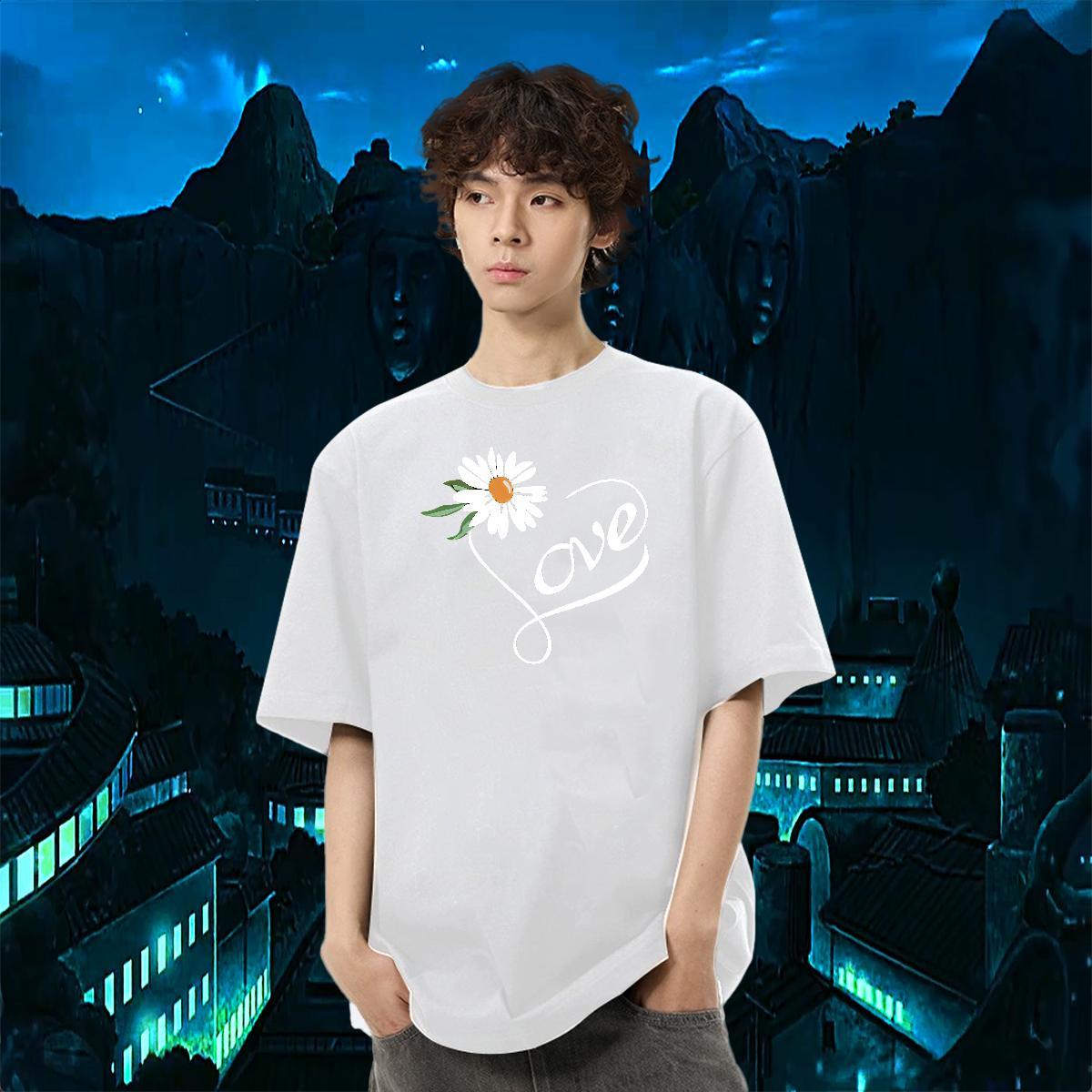 2024 Mens T Shirts letter Clothes 230g Pure Cotton Street Wear Brand Plus Size Custom Breathable Soft Men Clothes T-Shirt