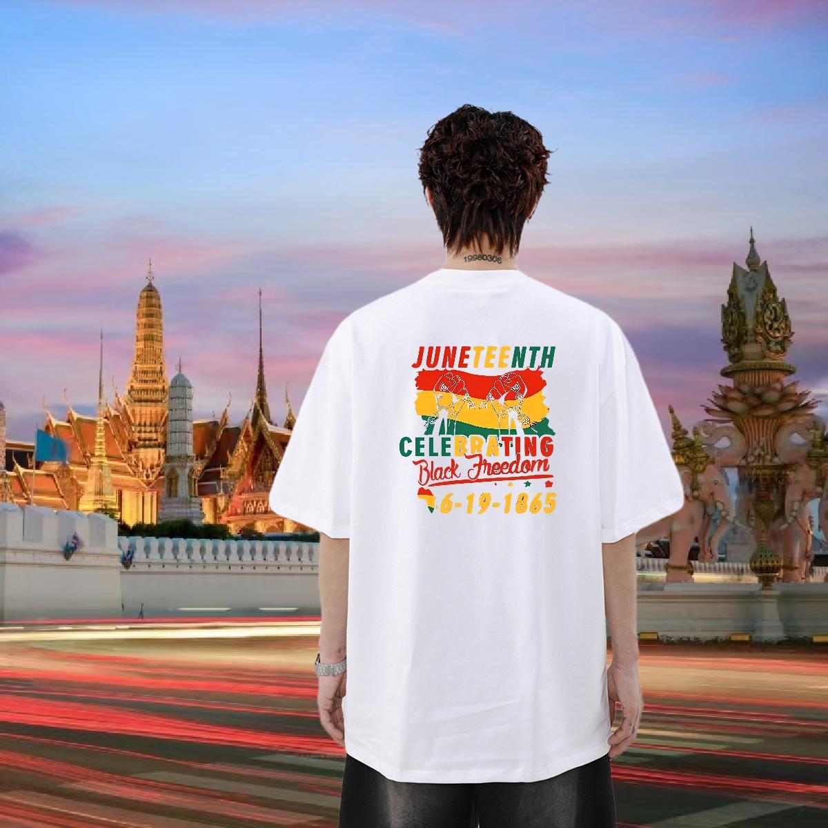 2024 Designer Men T Shirts hands Tees 230g Cotton Street Casual Brand DIY Printed Round Neck Short Sleeve Couples T Shirts