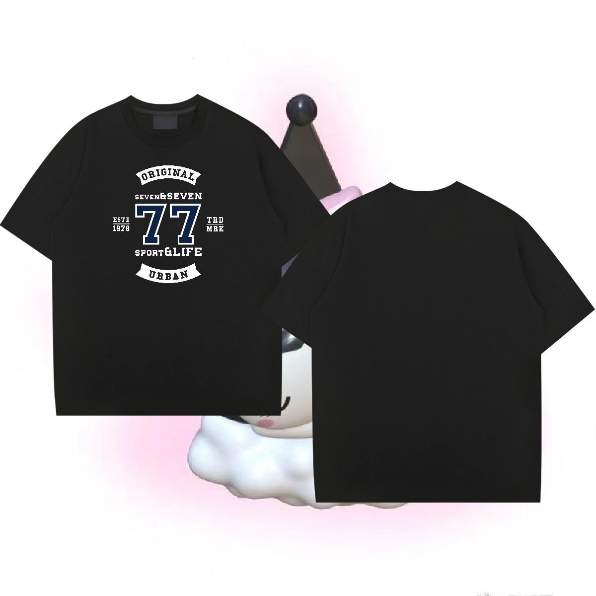 DIY T Shirts Men letter Tops 230g Cotton Street Casual Popular Oversized 4XL O-Neck Short Sleeve Men Tshirts