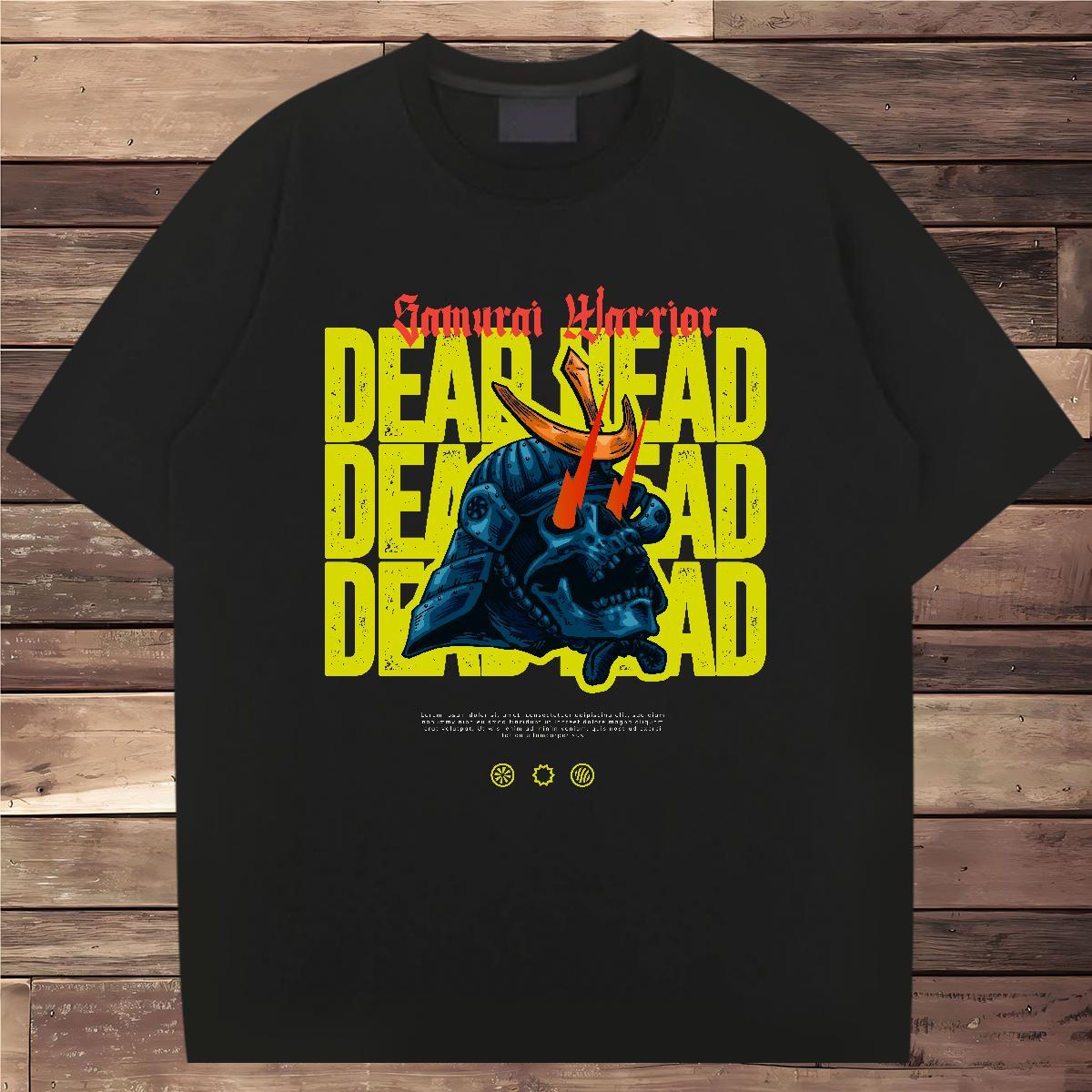 Classic Mens T Shirts skull Tops Tees 230g Cotton Hip Hop Street Cool Custom Big Size Crew Neck Tshirts
