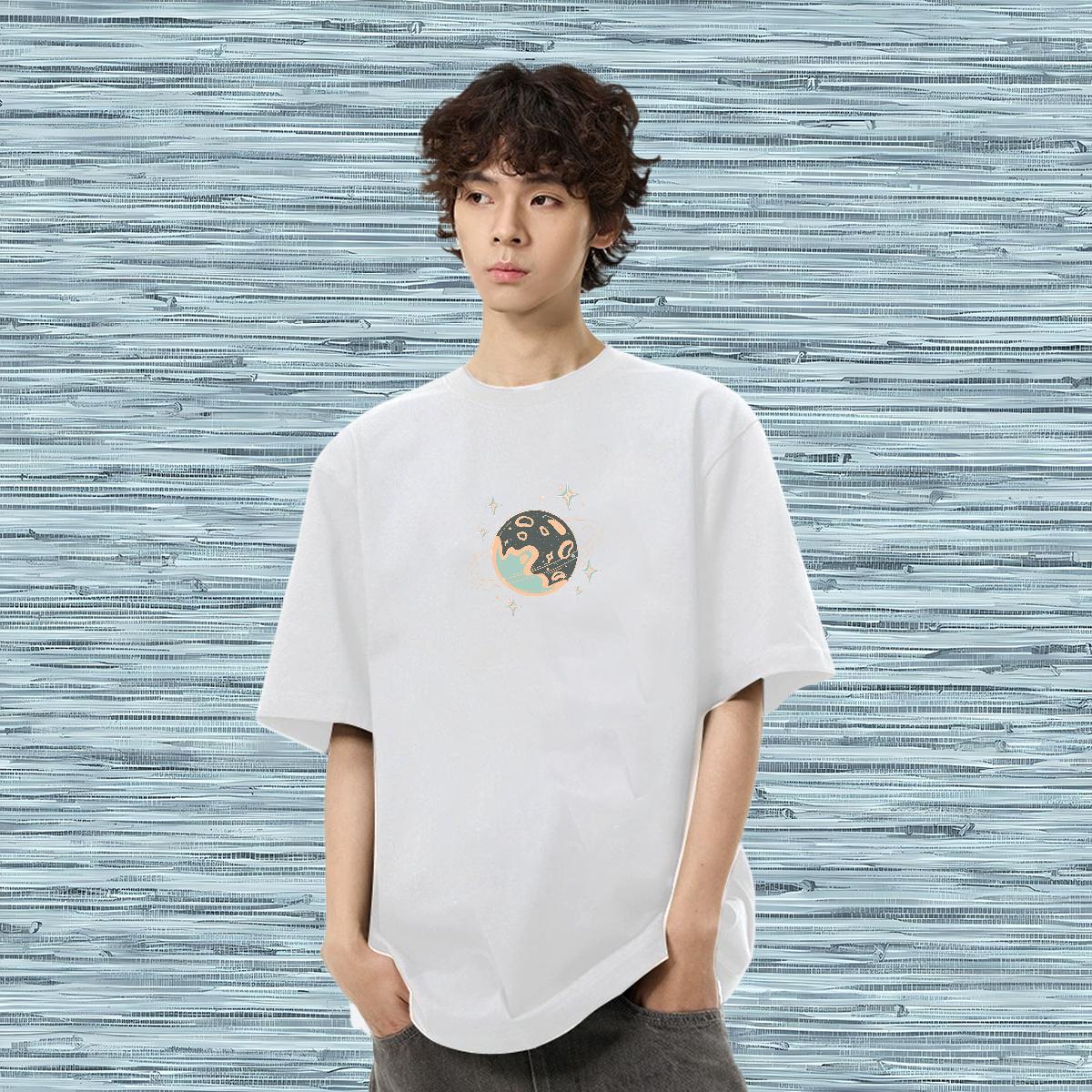 2024 New Man T Shirts spaceman Clothings 230g 100% Cotton Hip Hop Street Free Shipping DIY Printed Breathable Mens Tshirts