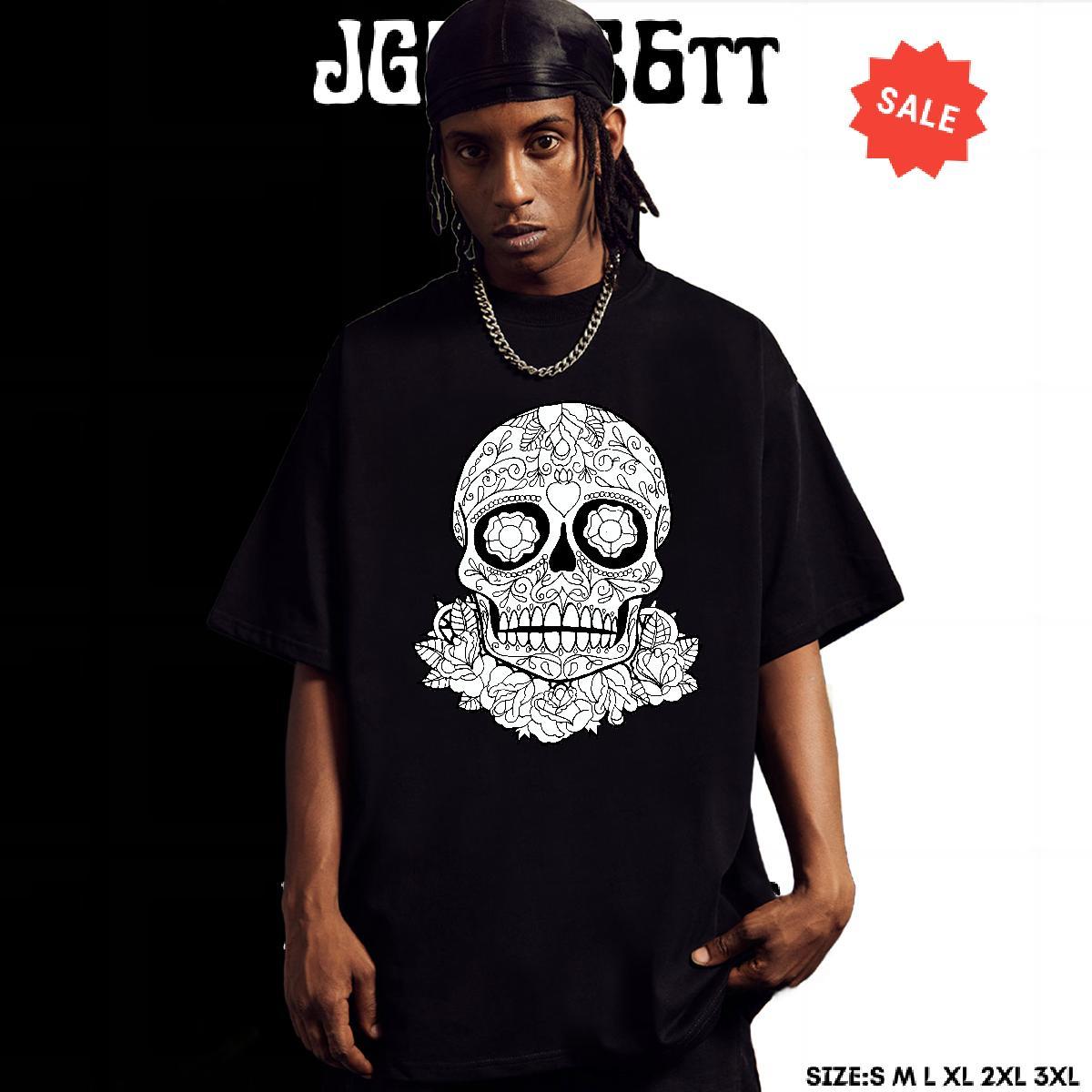DIY T Shirts Men flower Tees 100% Cotton 230g Spring Summer Brand Graphic Breathable Short Sleeve Men Tops Tees