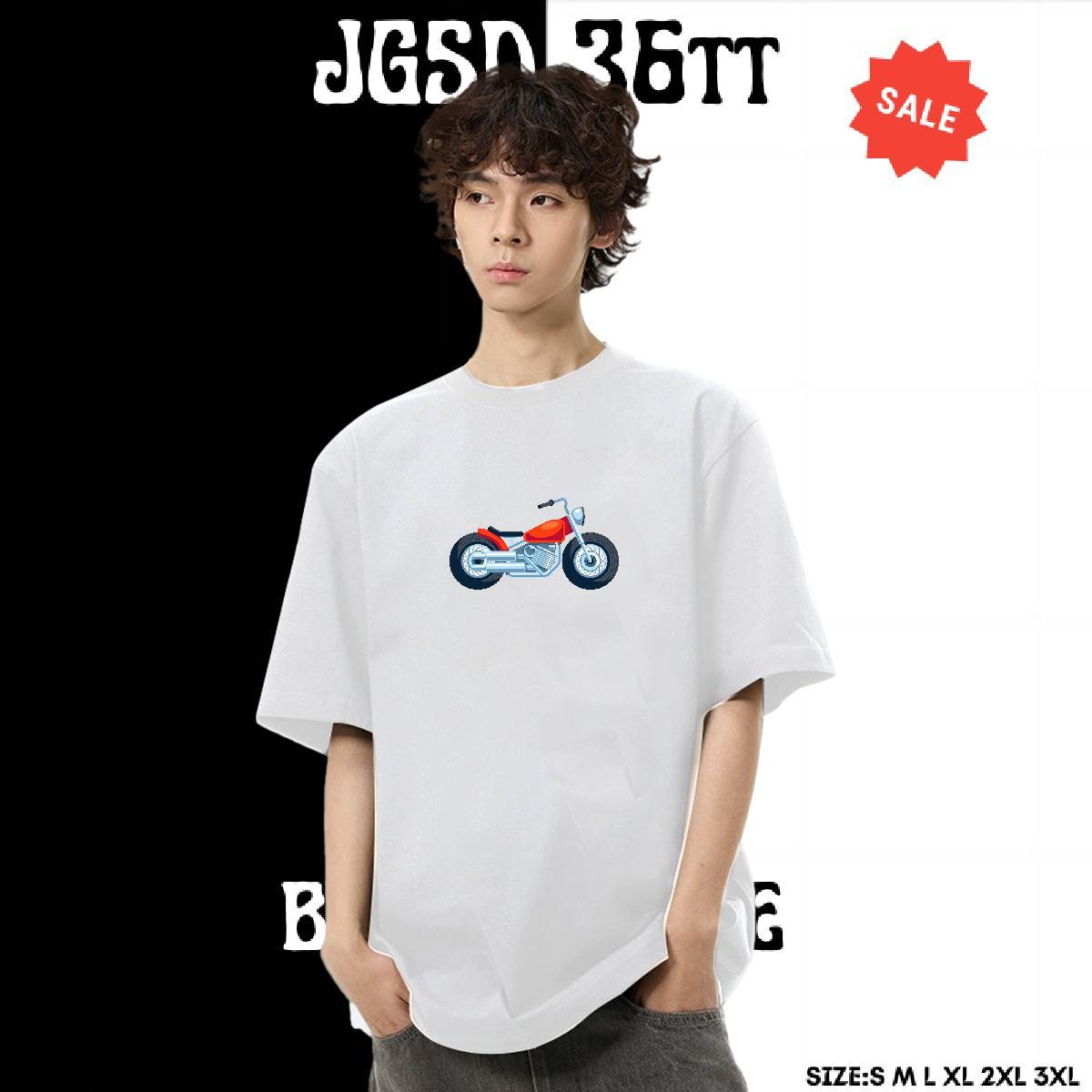2024 DIY T shirt Motorcycle Tops Shirt 100% Cotton 230g Casual Daily Wear Comfortable Graphic Breathable Soft Men Clothes T-Shirt