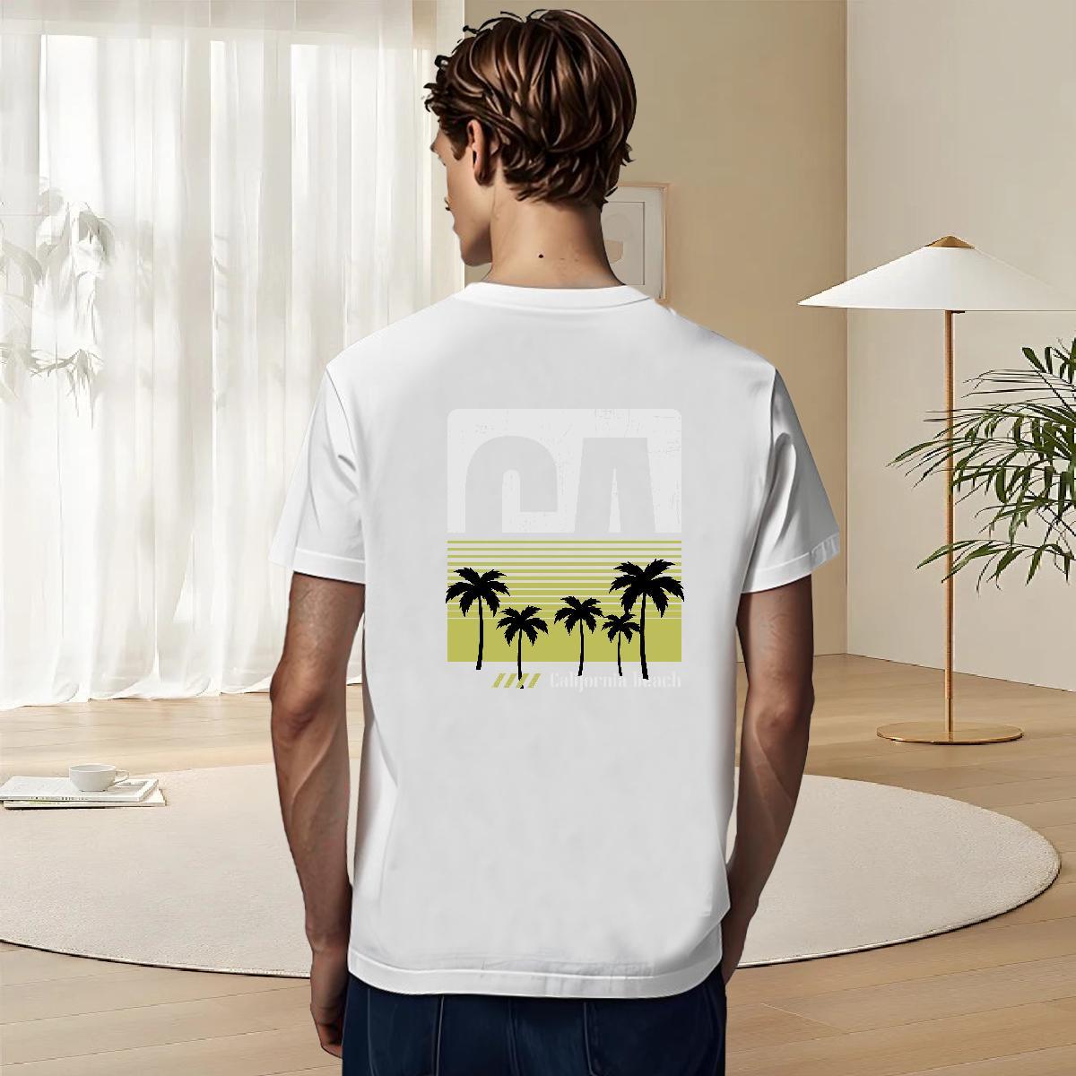 2024 DIY T Shirts Men letter Tees Shirts 230g 100% Cotton High Street Hip Hop Unisex Black White Pure Cotton Mens Tshirts