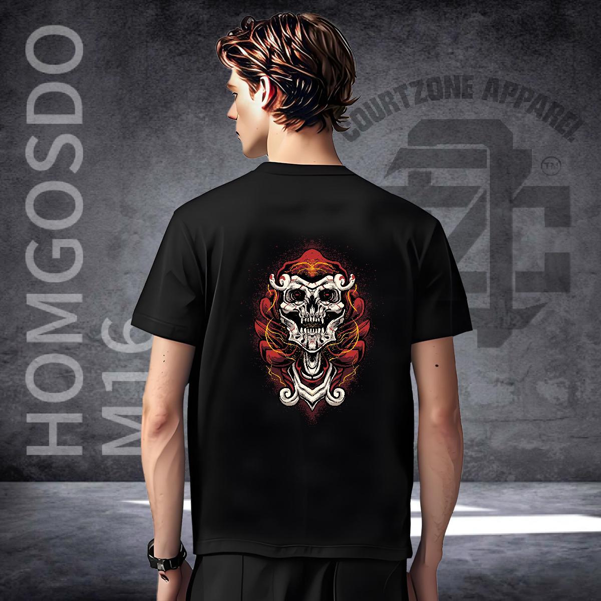 Fashion Designer T-Shirts for Men skull Top Tees 230g Pure Cotton Street Wear Unisex Customized Breathable Short Sleeve Tshirt for Man Woman