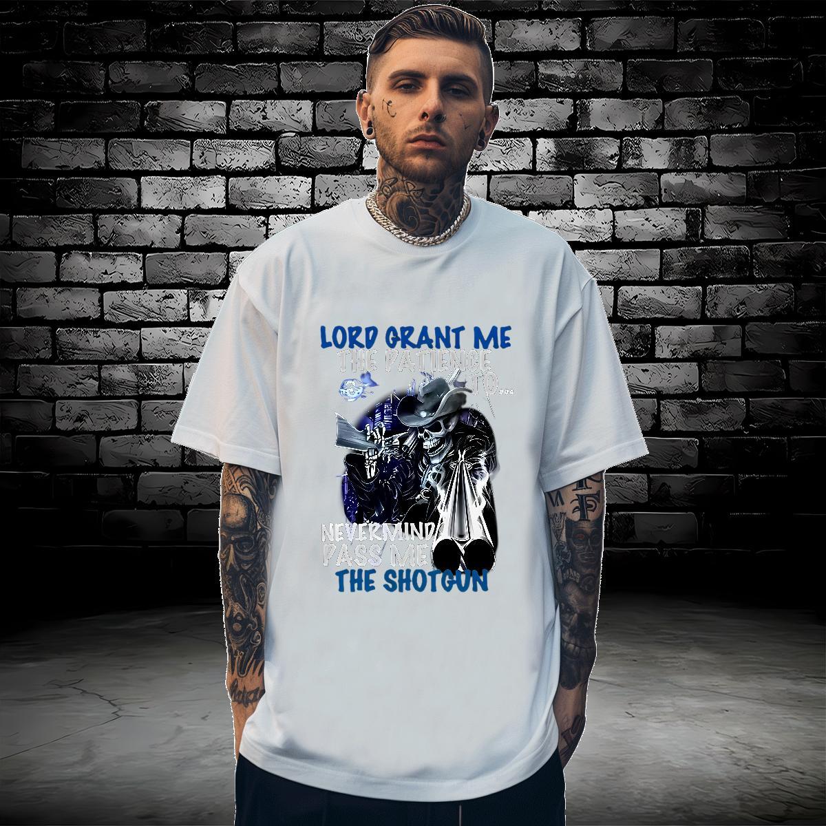 2024 Man T Shirts skull Polos 230g Pure Cotton Street Wear Wholesale Customized Print O-Neck Short Sleeve Tshirt for Man Woman