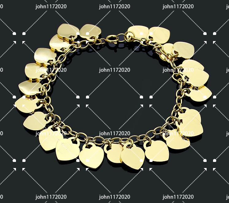 Fashion jewelry Designer titanium steel bracelets 18K gold rose silver bracelet for friends party couple gift