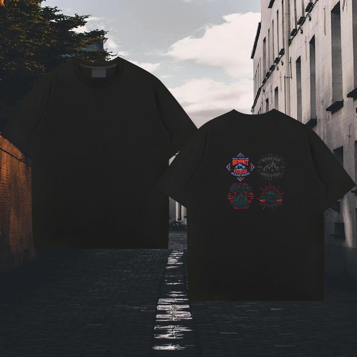 Free Shipping Men T Shirts letter Tees Shirts 230g Pure Cotton Hip Hop Street Cool Design Custom Printed Short Sleeve Soft Men Clothes T-Shirt