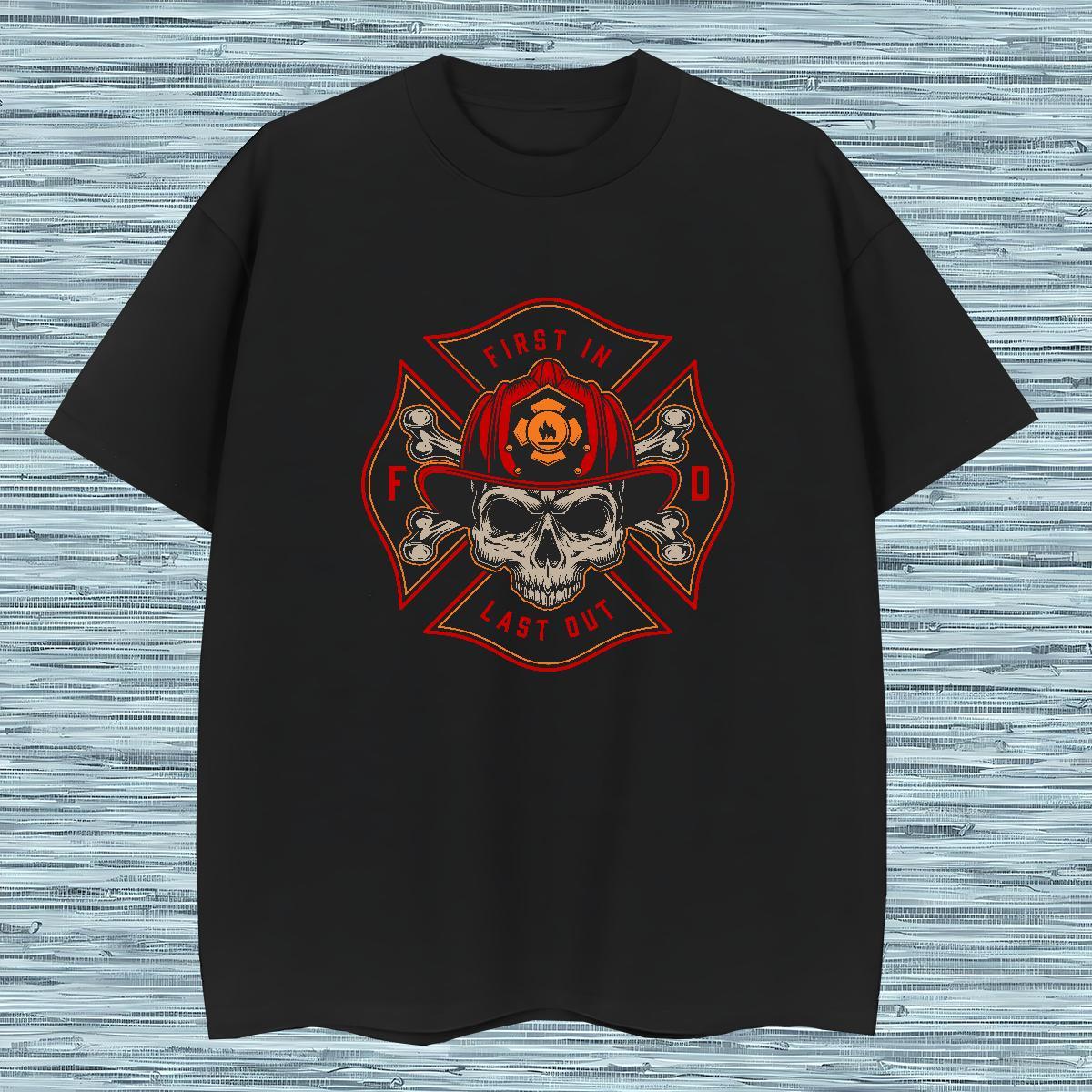 Wholesale T Shirt For Man skull Tees 100% Cotton 230g Street Wear Designer DIY Logo Oversized Breathable Short Sleeve Men Clothes T-Shirt