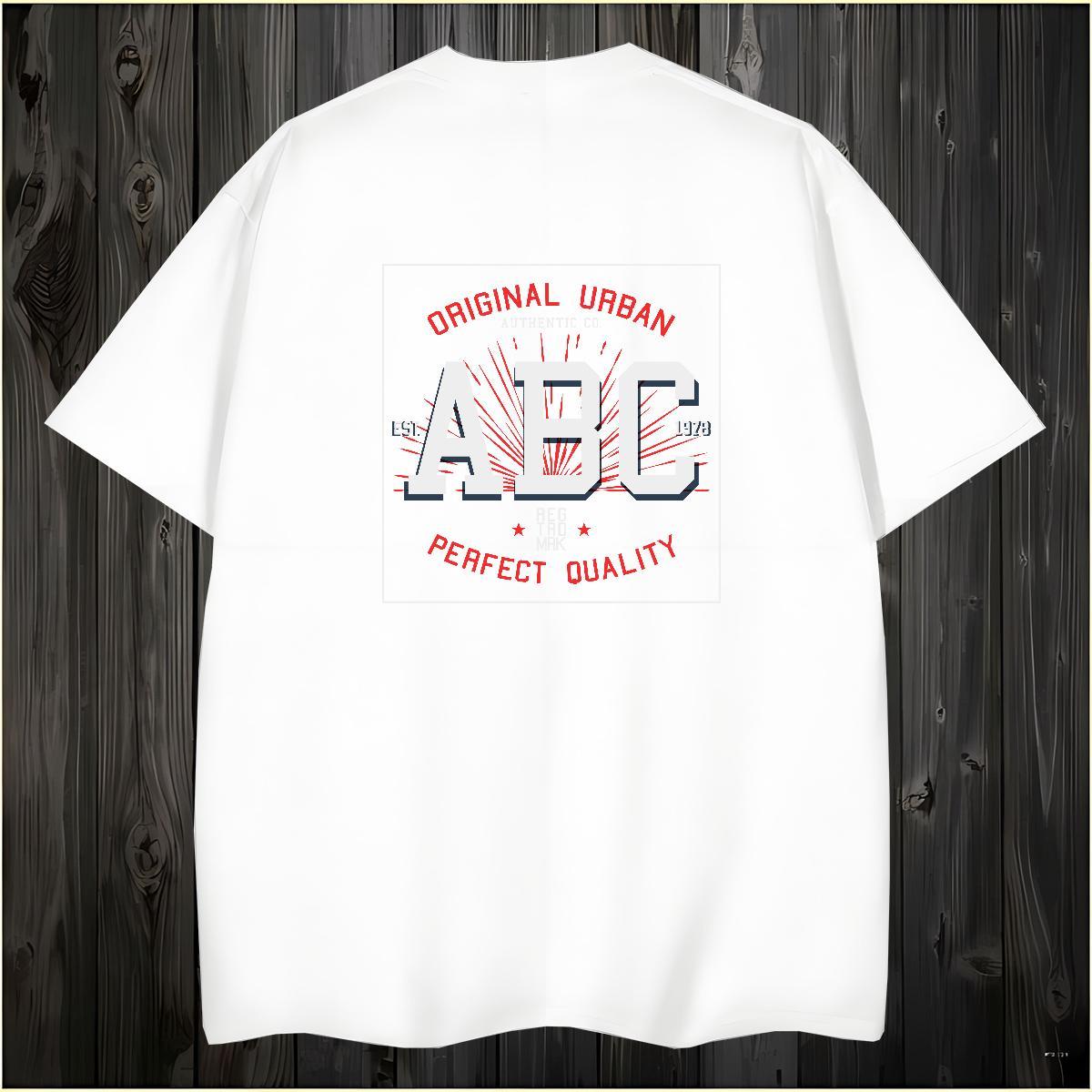 2024 New T shirt letter Tshirts 230g Cotton Street Unisex Custom Printed O Neck Short Sleeves Men Tees