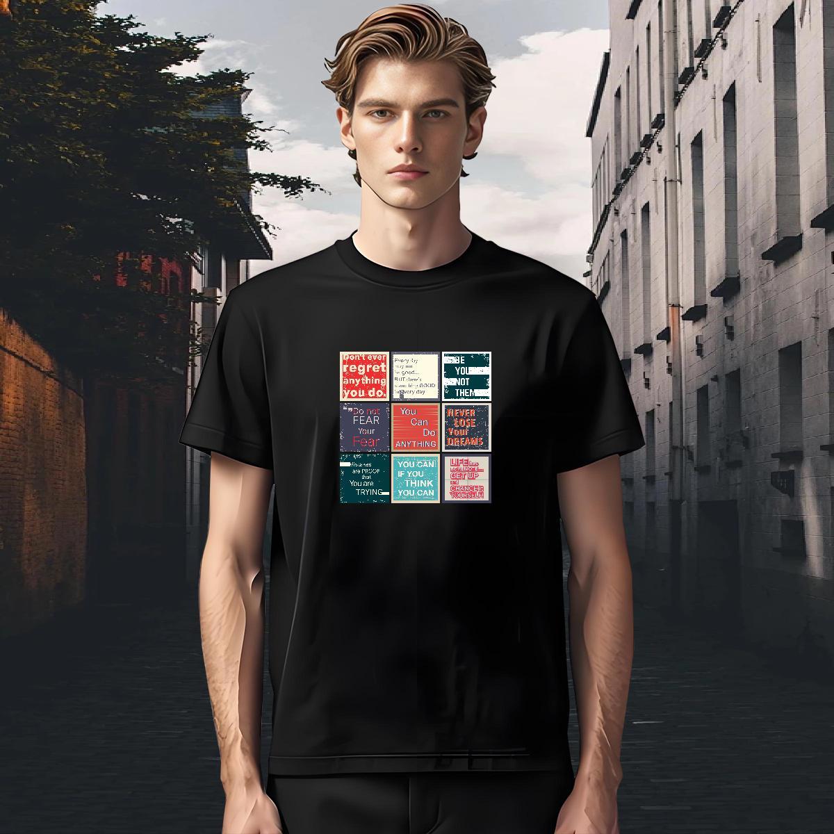 Factory Direct Man T Shirts letter Clothes 230g 100% Cotton Sport Comfortable Customized Print Breathable Short Sleeve Men Tshirts