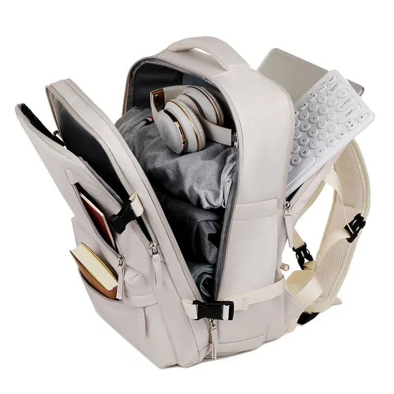 Super Charging Large Capacity Bags Business Multi functional Backpack Expandable Airplane Travel 240807