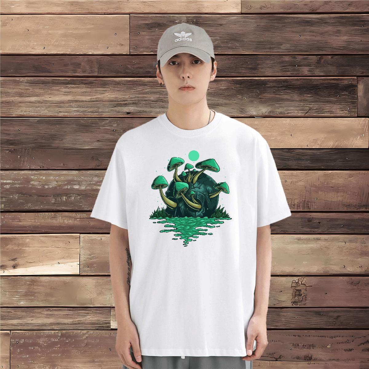 2024 New T-Shirts skull Tops Tees 100% Cotton 230g Anime Printing Street Classic Cartoon Printing L-4XL Crew Neck Breathable Couples T Shirts