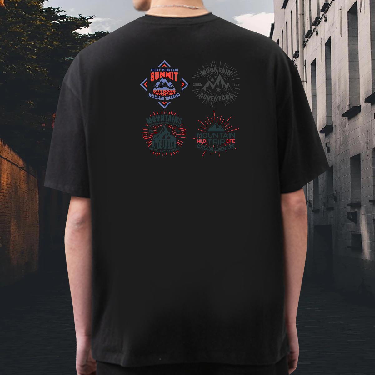Free Shipping Men T Shirts letter Tees Shirts 230g Pure Cotton Hip Hop Street Cool Design Custom Printed Short Sleeve Soft Men Clothes T-Shirt