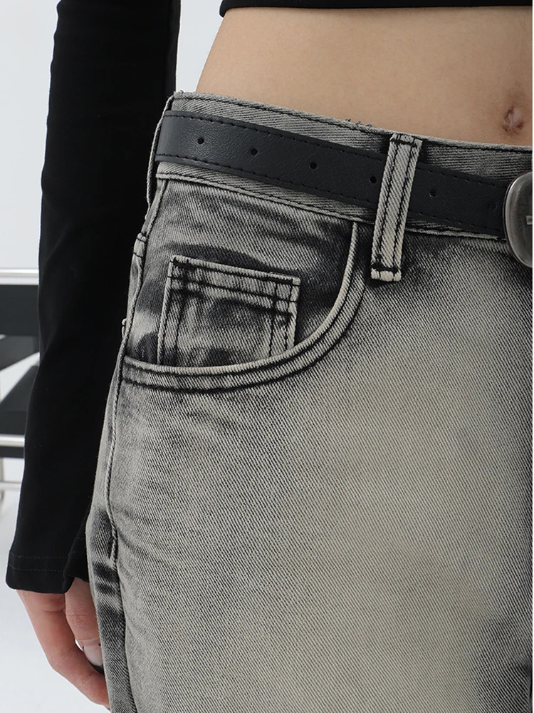 Women Dirtyfit Grunge Flare Jeans Bell Bottom Slim Denim Pants 2000s Aesthetic Japanese Fashion Trashy Y2k Streetwear Gyaru 240807