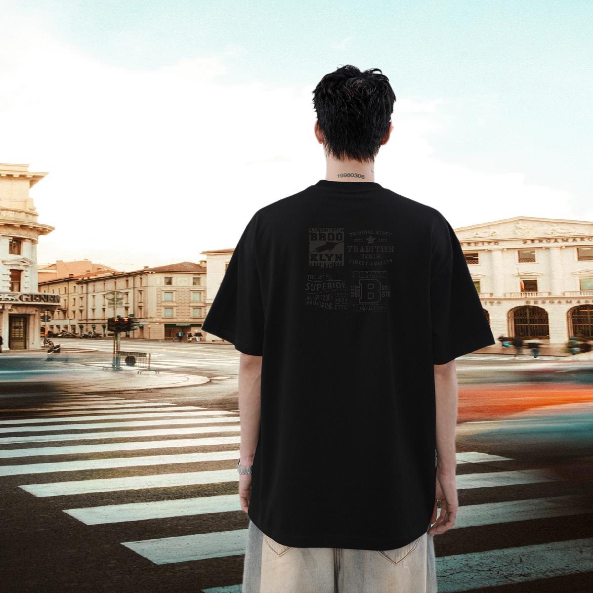 Designer Fashion Men T Shirts letter Clothings 230g Pure Cotton Daily Outfit Unisex Customized Print Round Neck Short Sleeve Men Tshirts