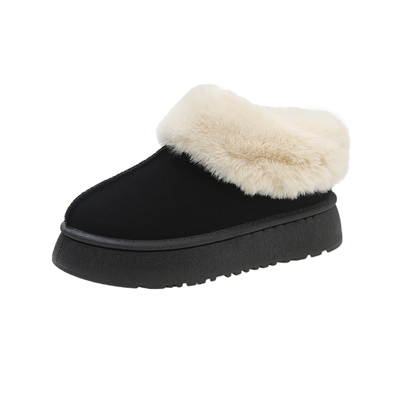 New 2024 Womens Thick Fashion Bottom Snow Boots Autumn Winter Plush Short Tube Indoor and Outdoor Large Size Cotton Shoes Wholesale Lhshoe