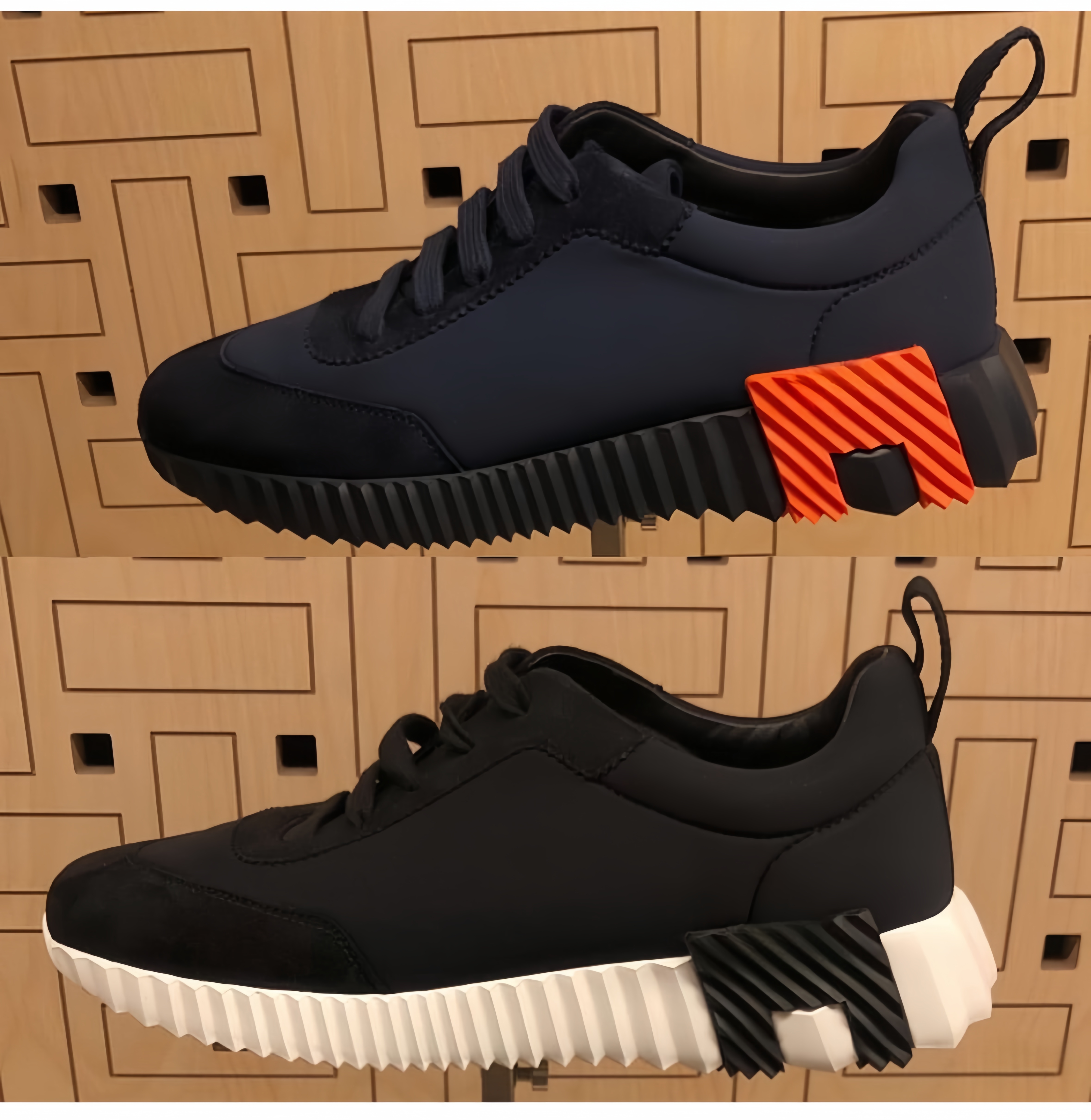 Designer man Shoe Woman Bouncing sneaker banded calfskin leather Mesh lightweight Running men suede goatskin trainer woman technical mesh Sneaker dhgate size 35-45