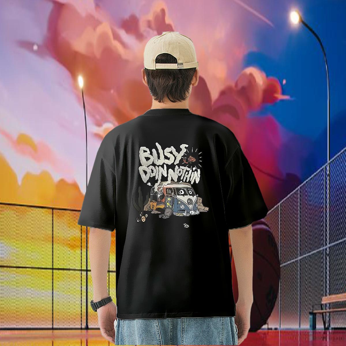 2024 Summer Man T Shirts car Polos 100% Cotton 230g Beach Wholesale Asian Size Breathable Crew Neck Men Tops Tees