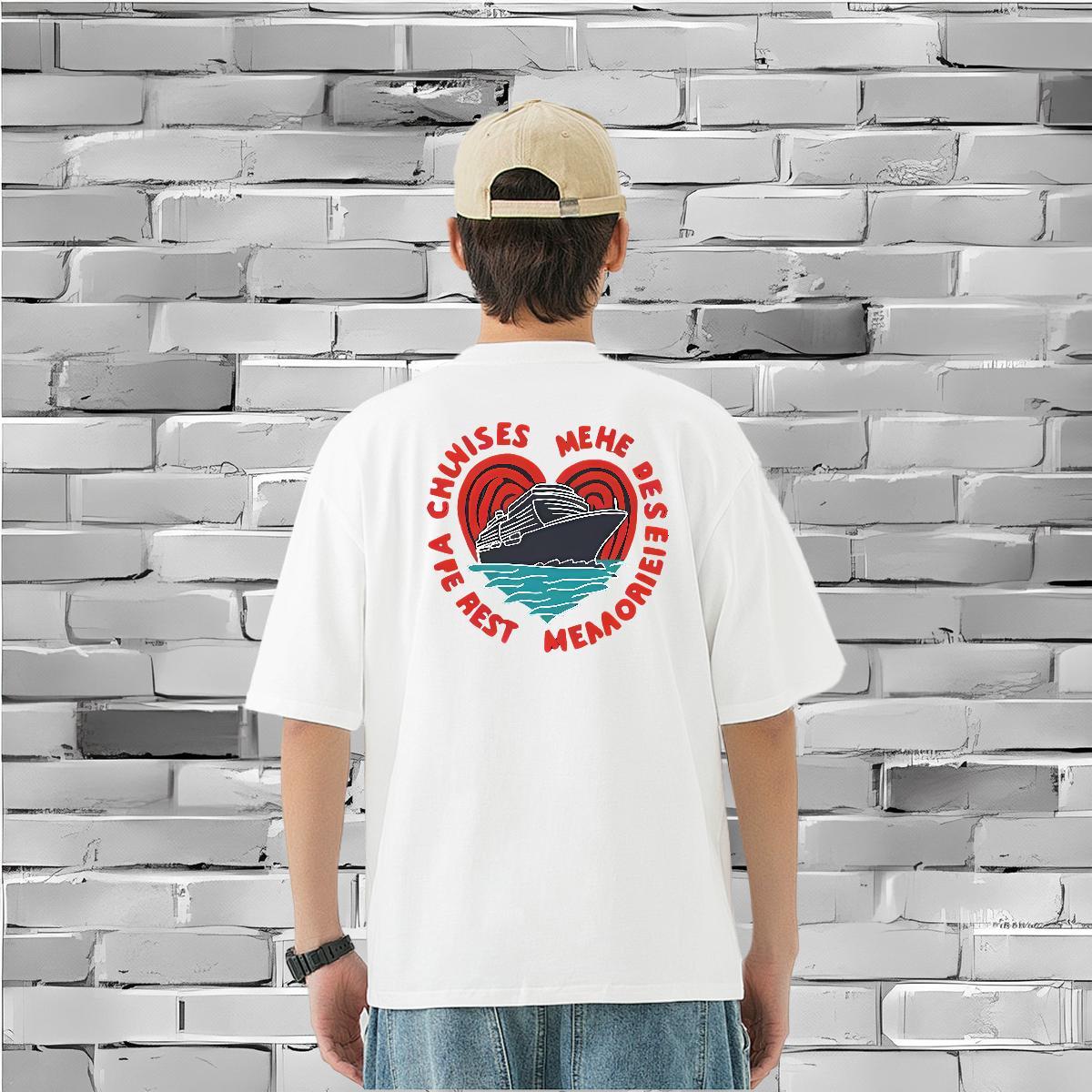 Fashion Casual T-Shirts for Men letter Polos 230g Cotton High Street Hip Hop Cool Design Oversized 3XL 4XL Breathable Tshirts