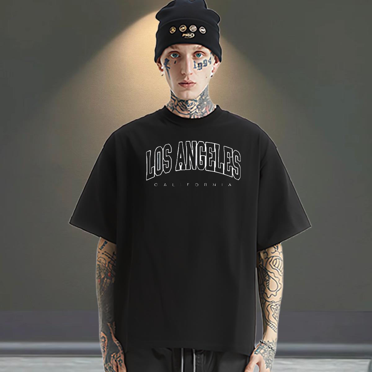 DIY T-Shirts for Men letter Tops Tees 100% Cotton 230g Outdoor High Quality White Plus Size Breathable Crew Neck Mens Tshirts