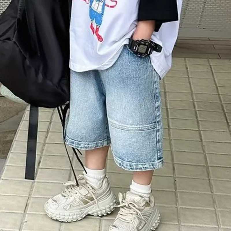Jeans Childrens Five Point Shorts Summer Boys Fashion Gradient Jeans Korean Casual Pants For Children