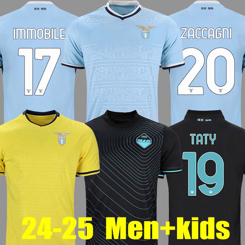 24 25 LaZiO soccer jerseys 2024 2025 IMMOBILE PEDRO VECINO GUENDOUZI ZACCAGNI TATY home away men kids kits football shirts