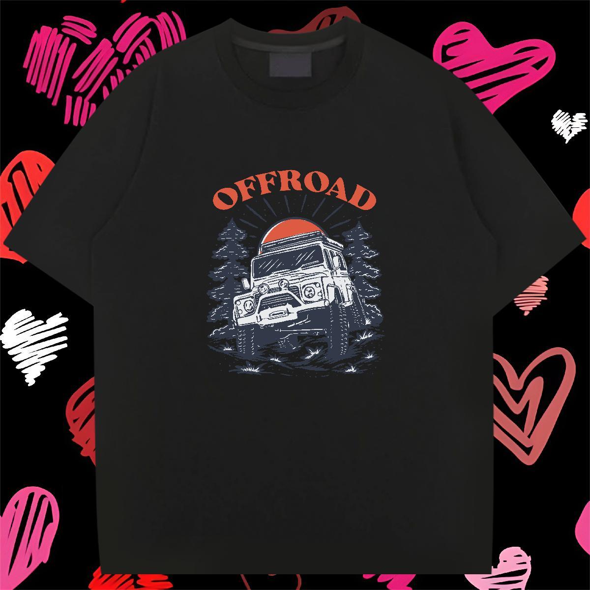 New T-Shirts for Men car Clothings 230g Cotton Daily Outfit Loose Asian Size Breathable Short Sleeve Men Tops Tees