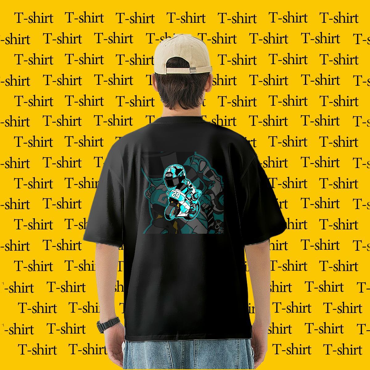 2024 New T shirt portrait Clothes 230g 100% Cotton Beach Loose Customized Pure Cotton Mens Tshirts