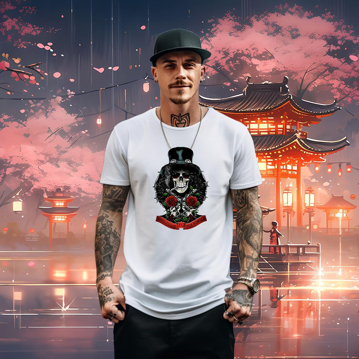 New Designer Men T Shirts skull Polos 100% Cotton 230g Street High Quality Custom Cartoon Short Sleeve Soft Mens Tshirts