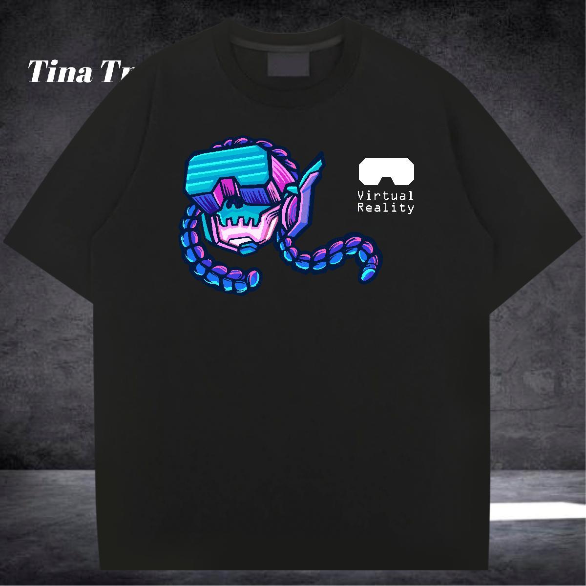 2024 T Shirts Men skull Tee Shirt 100% Cotton 230g Street Designer Oversized 4XL Crew Neck Breathable Men Tops Tees