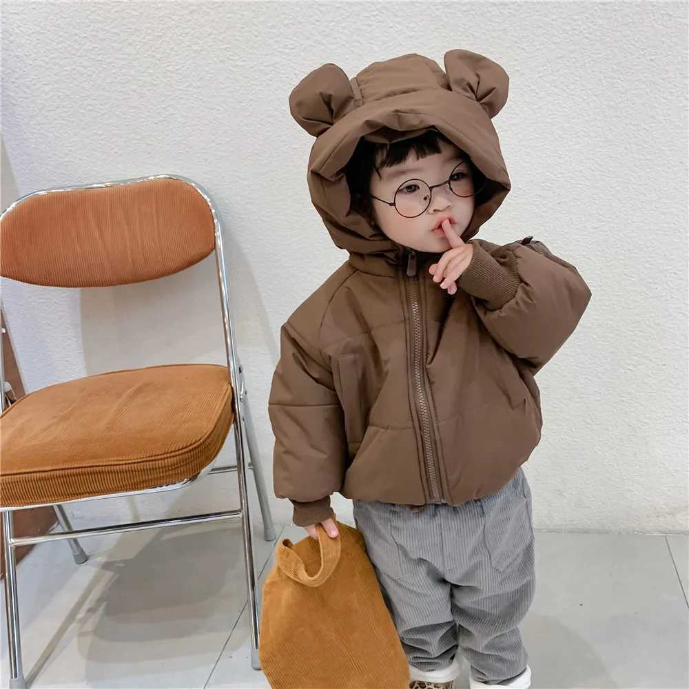 2023 Winter Clothing Childrens Coat Cotton Clothing Korean Boys and Girls Thick Windproof Jacket Warm Jacket X2411151