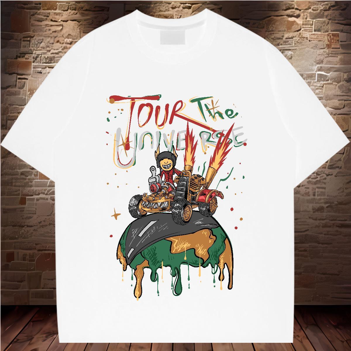 Classic Casual T-Shirts ET Tee Shirt 100% Cotton 230g Spring Summer Cool Design DIY Printed Breathable Crew Neck Tshirt for Man Woman