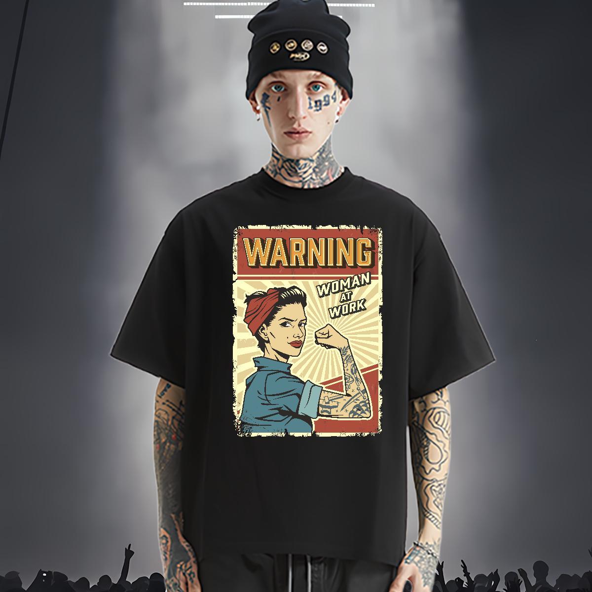 Free Shipping T Shirts Men portrait Tees 230g Cotton Street Wholesale Cartoon Printing L-4XL Breathable Short Sleeve Tshirt for Man Woman