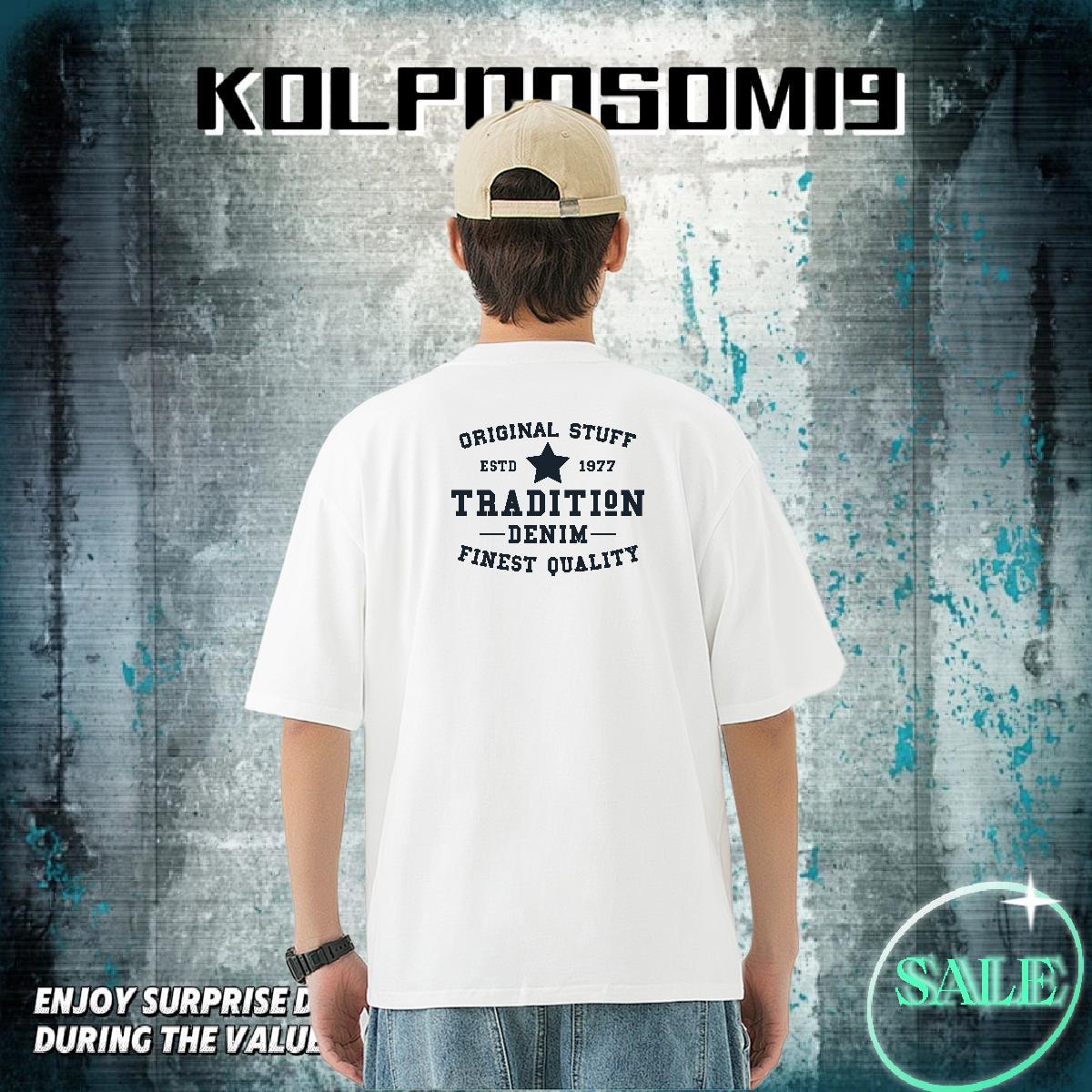 DIY T-Shirts for Men letter Tshirts 230g Pure Cotton Street Brand DIY Anime Breathable Crew Neck Mens Tshirts