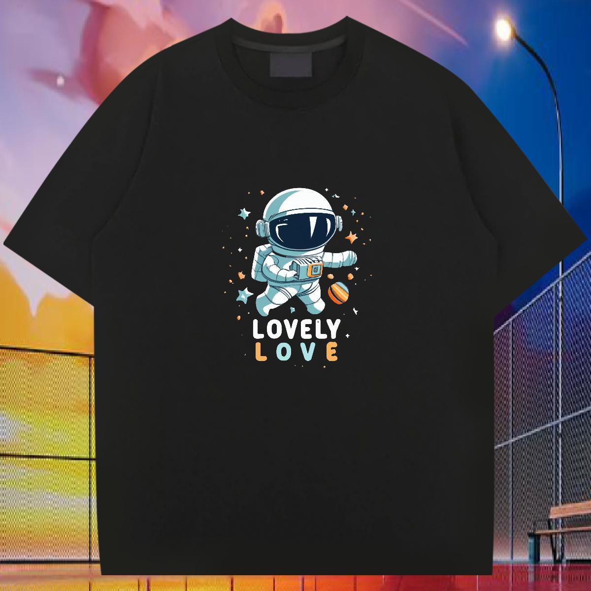 Fashion Design Men T Shirts spaceman Clothes 230g 100% Cotton Home Outdoor Comfortable Customized Round Neck Short Sleeve Mens Tshirts