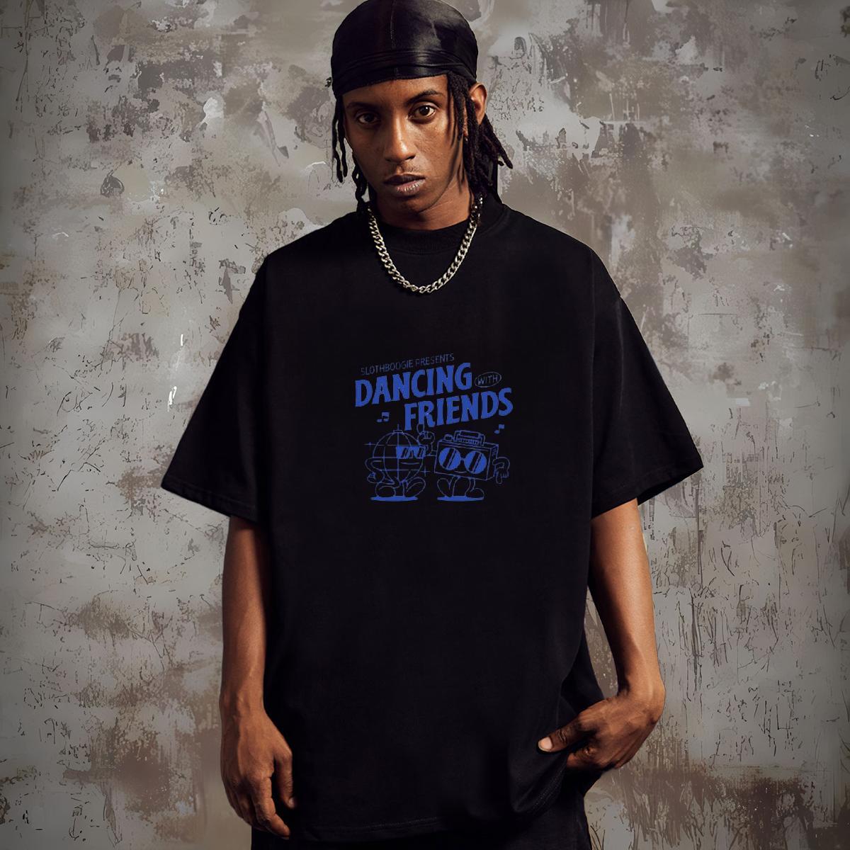 Classic T Shirt For Man letter Wear 230g Cotton Spring Summer Cool Design Anime Print Breathable Short Sleeve Tshirts