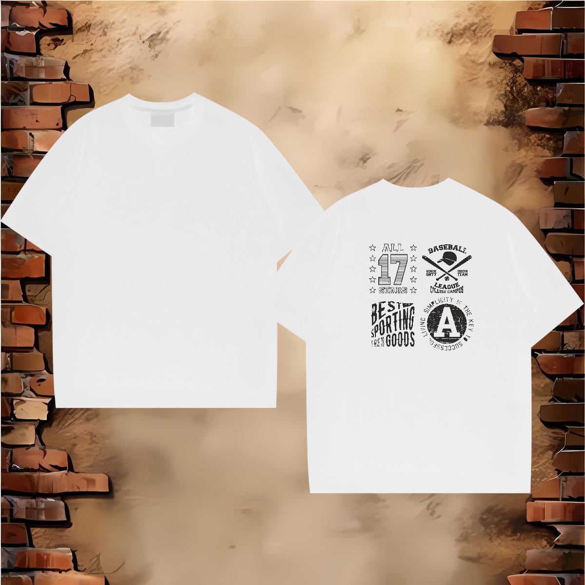Fashion Man T Shirts letter Tees 230g Pure Cotton Hip Hop Comfortable Custom Anime Short Sleeve O-Neck Men Tshirts