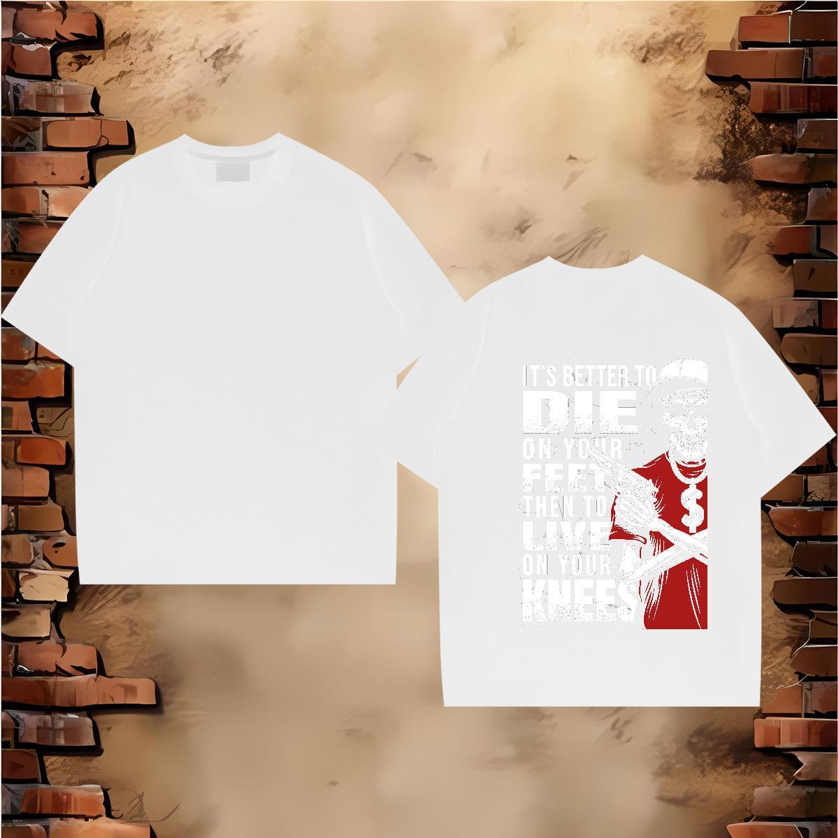 Free Shipping T Shirt For Man skull Clothes 100% Cotton 230g Daily Wear High Quality Custom Printing Breathable Men Tops Tees