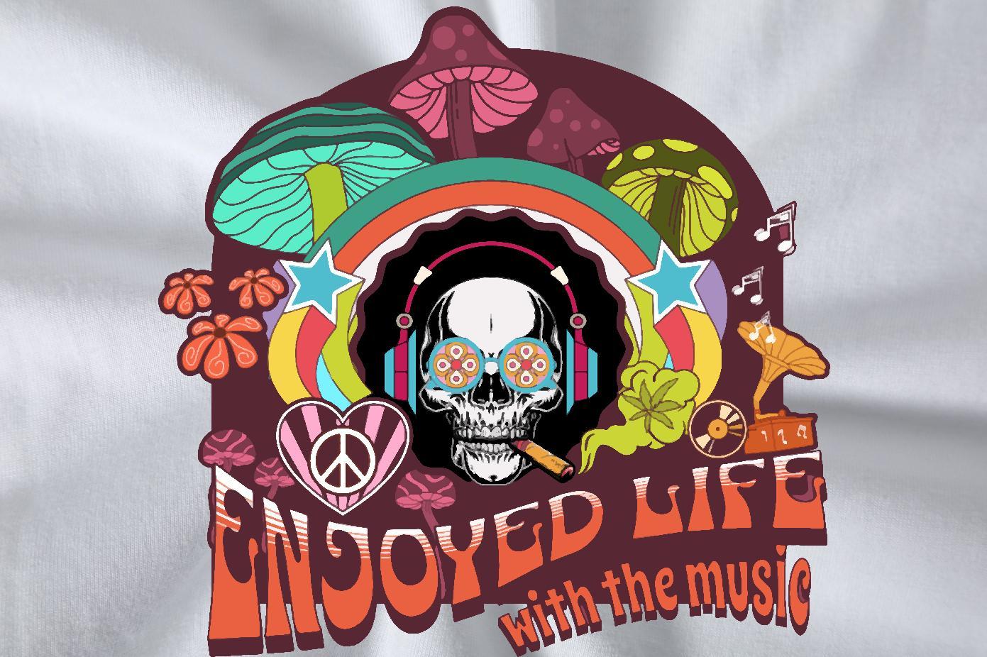 Classic T shirt skull Wear 230g 100% Cotton Daily Outfit Loose Fit Cartoon Printing L-4XL Breathable Crew Neck Couples T Shirts